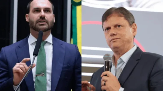 Eduardo Bolsonaro elogia visita de Tarcísio a pai na prisão